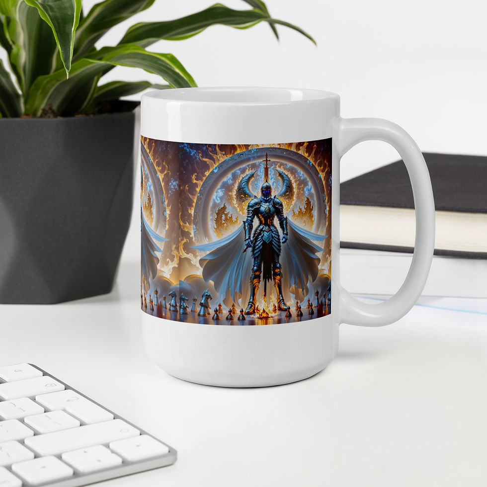 Miniatură: White Knight White glossy mug