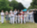 London Taekwondo Falcons posing with the Mayor of Hillingdon during a community event
