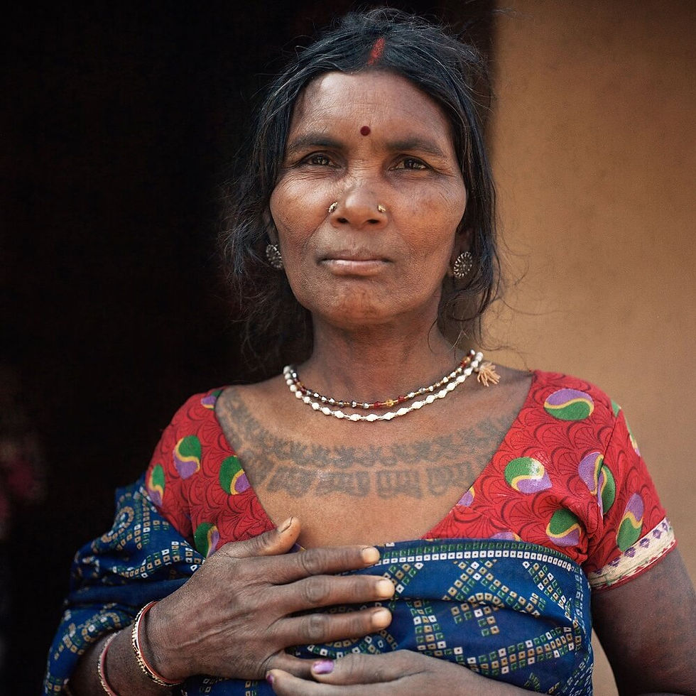 women with tattoos in Bihar