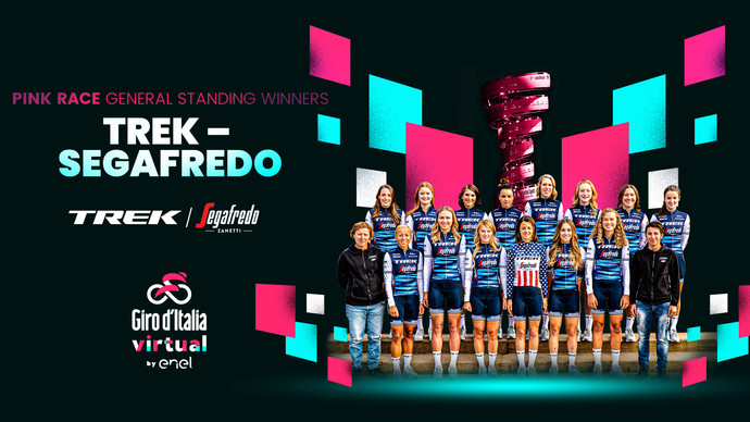 Giro de Itália Virtual: Astana no masculino e Trek-Segafredo no feminino conquistam a primeira ediçã