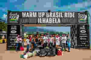 Mutirão coletou 100 kg de lixo (Ney Evangelista / Brasil Ride)