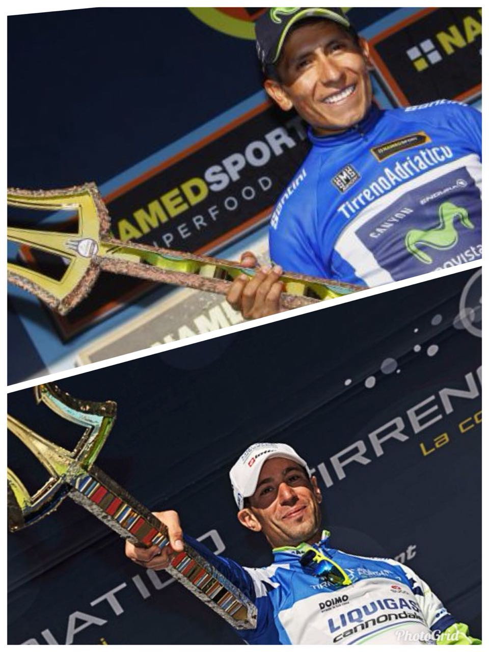 Nairo em 2015 e Nibali três anos antes / Montagem Planetadabike