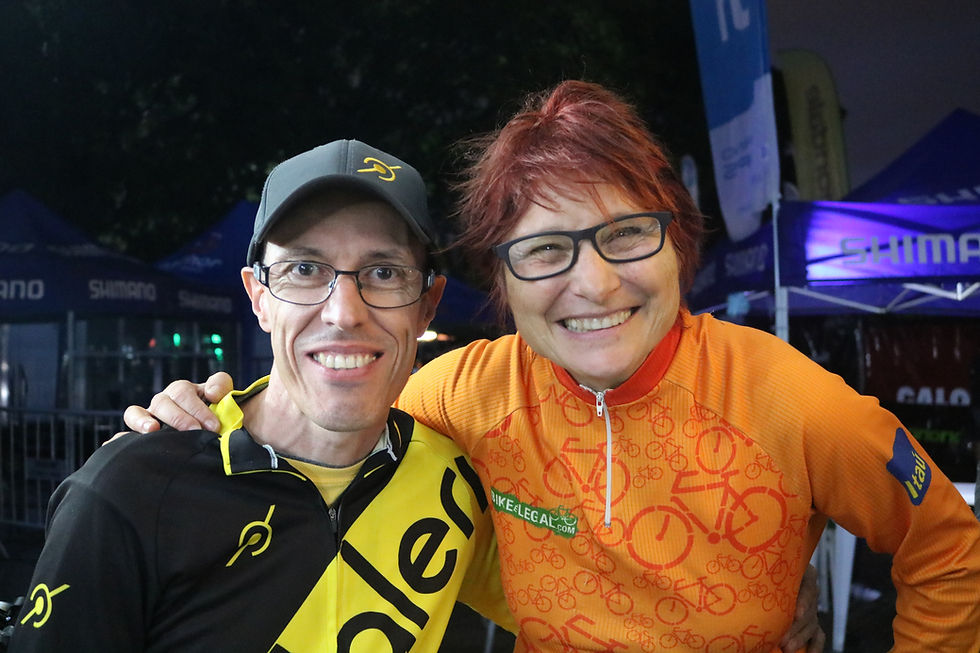 Edu Capivar (Pedaleria) e Renata Falzoni (Bike é Legal) no Shimano Fest deste ano / Márcio de Miranda - Planeta da Bike