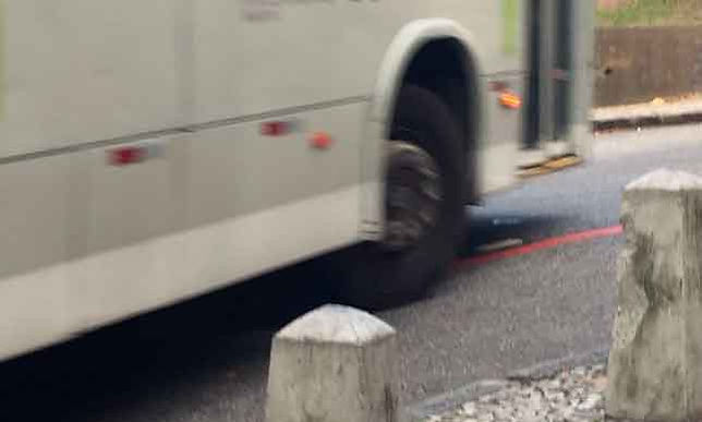 Ônibus invadindo a ciclovia | Acervo do internauta