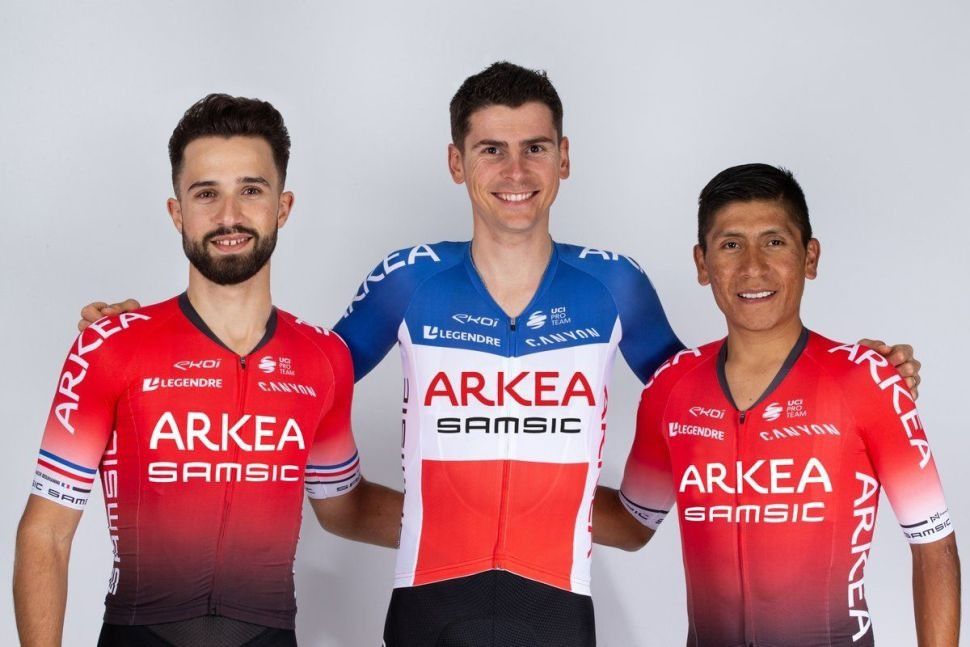 Bouhanni, Barguil e Quintana (Foto: Twitter TdF)