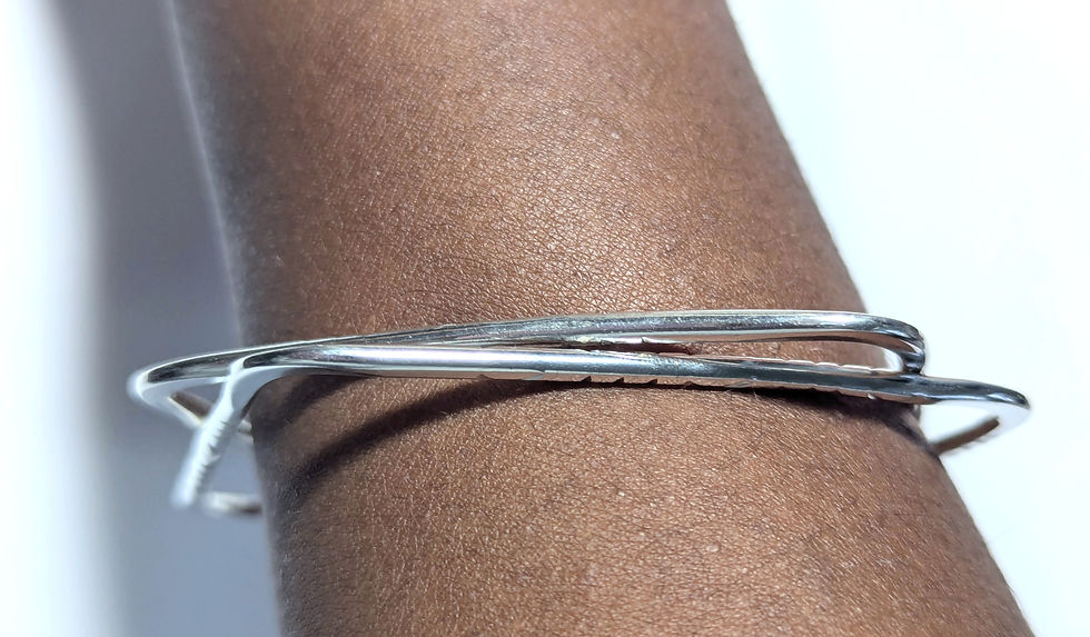 Thumbnail: SB18 STERLING SILVER 10 GAUGE SQUARE BRACELET