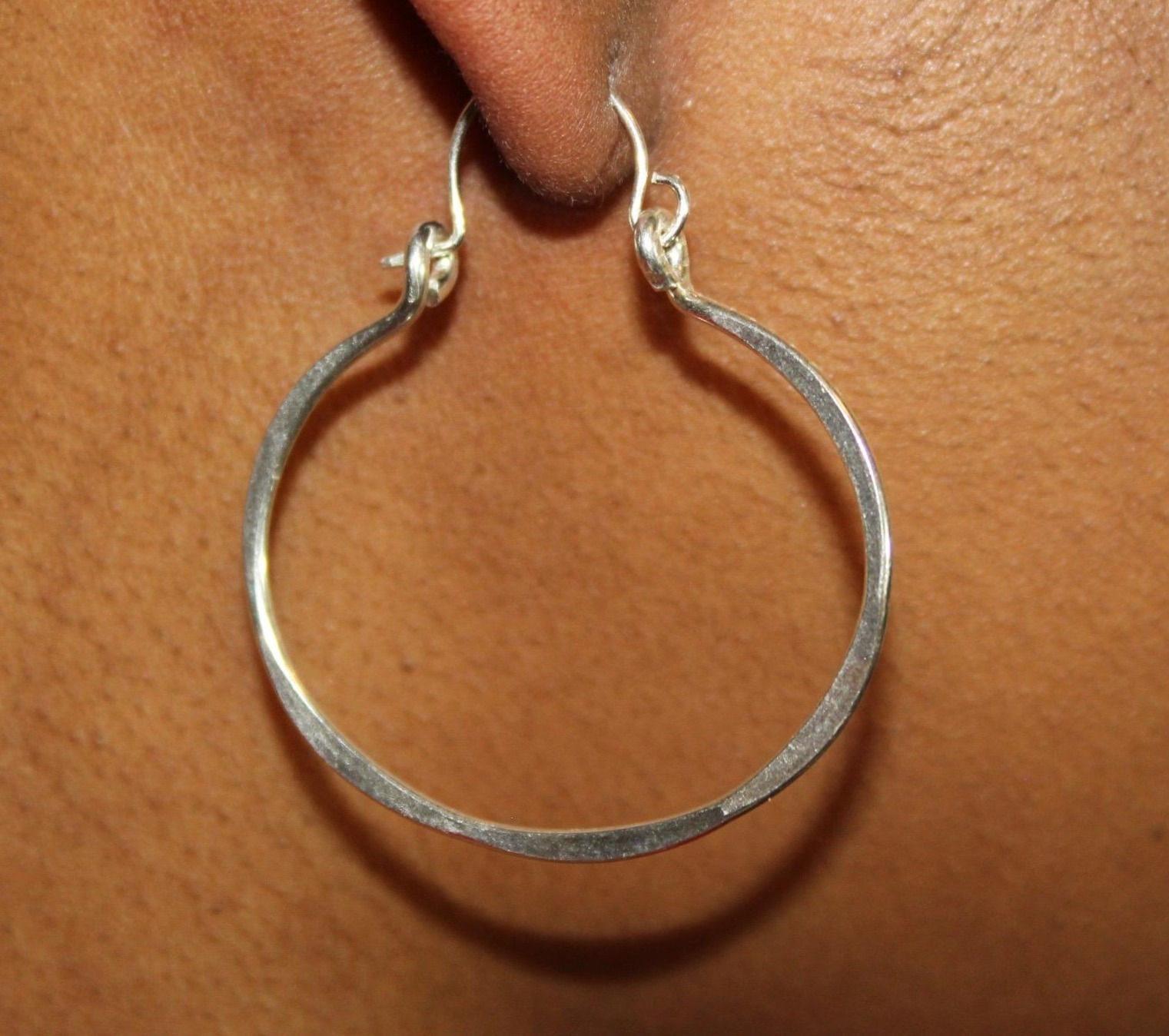 ES15 Sterling Silver 2 inch Long Wire Barrel Earrings