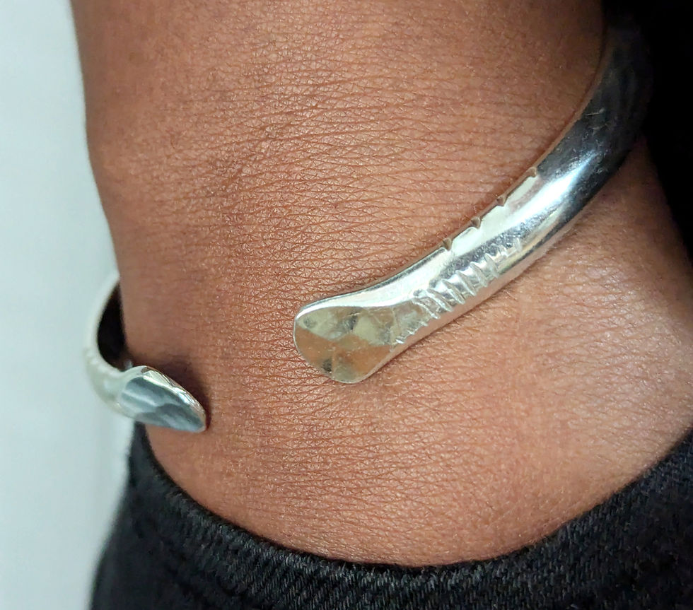 Thumbnail: SB10 STERLING SILVER BRACELET with Unique Markings