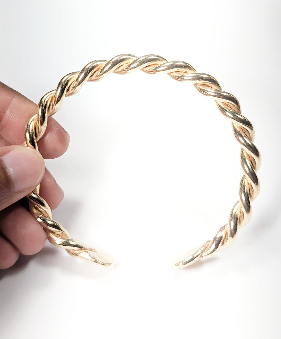 Thumbnail: BB3 TWISTED BRASS BRACELET