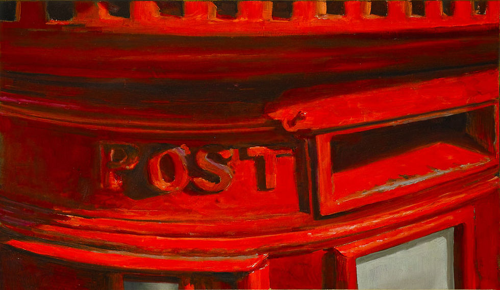 red post and mouth