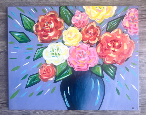 faded bloom フレンチ水彩画 Blooms in Mod | Kari Lind Creates