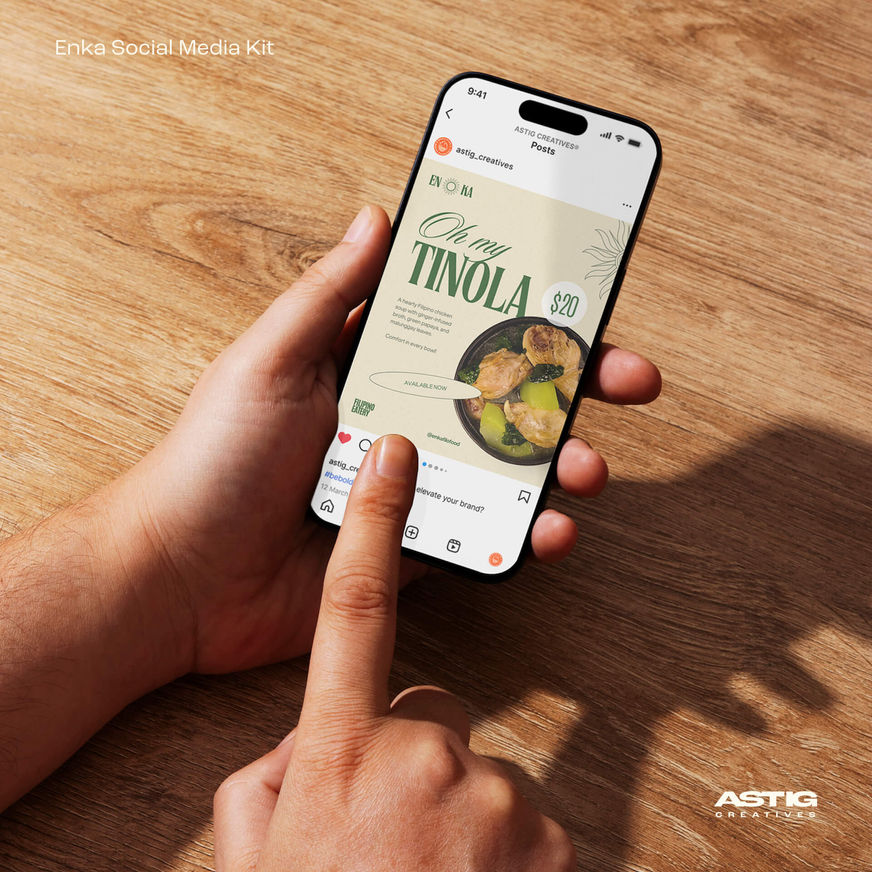 A preview of Beautifully Designed Social Media Kit Enka