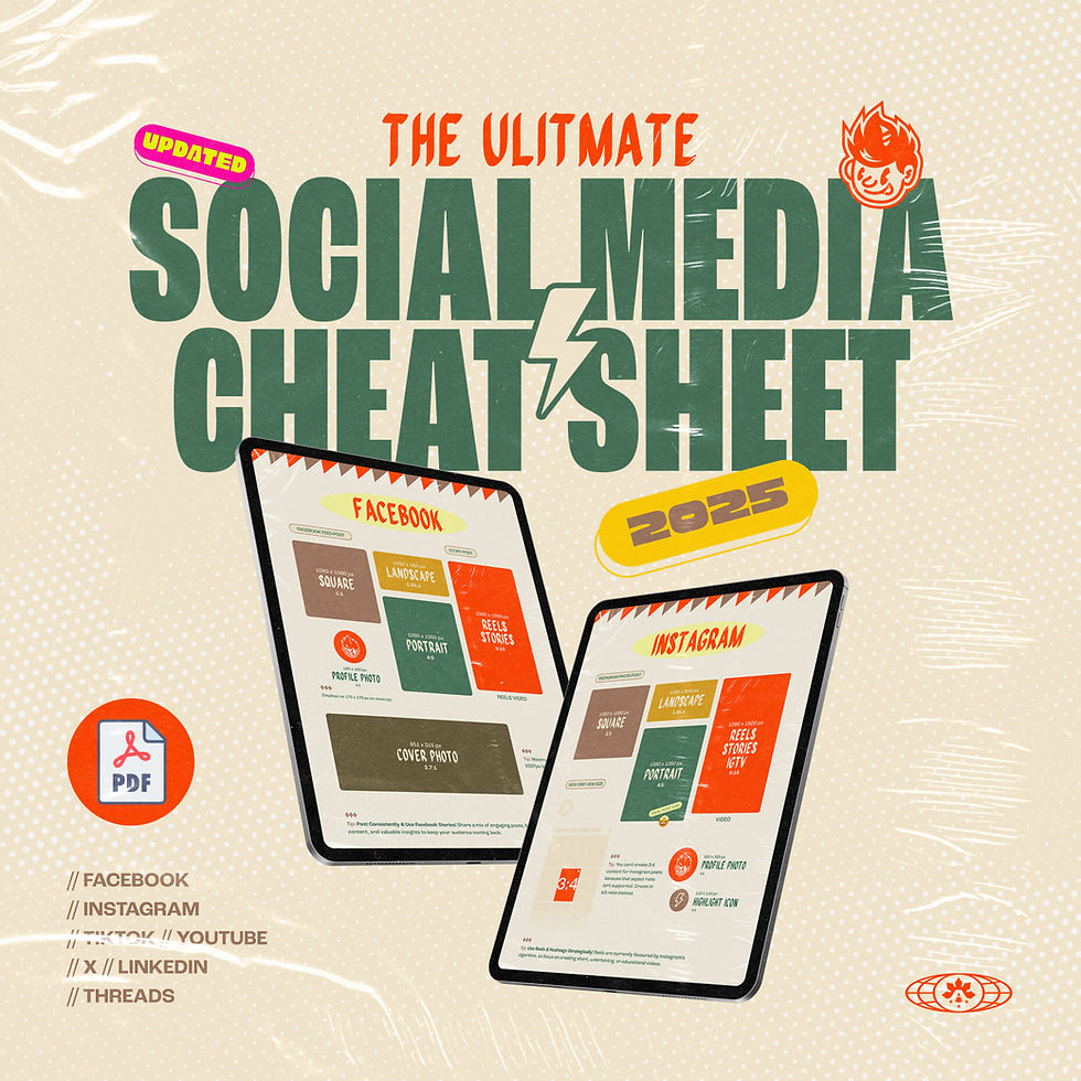 Free Social Media Cheat Sheet 2025