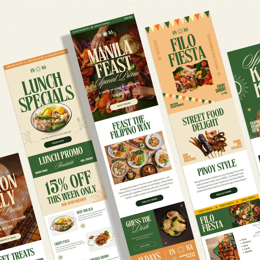 Beautifully designed Filipino Food Email Graphic Newsletter