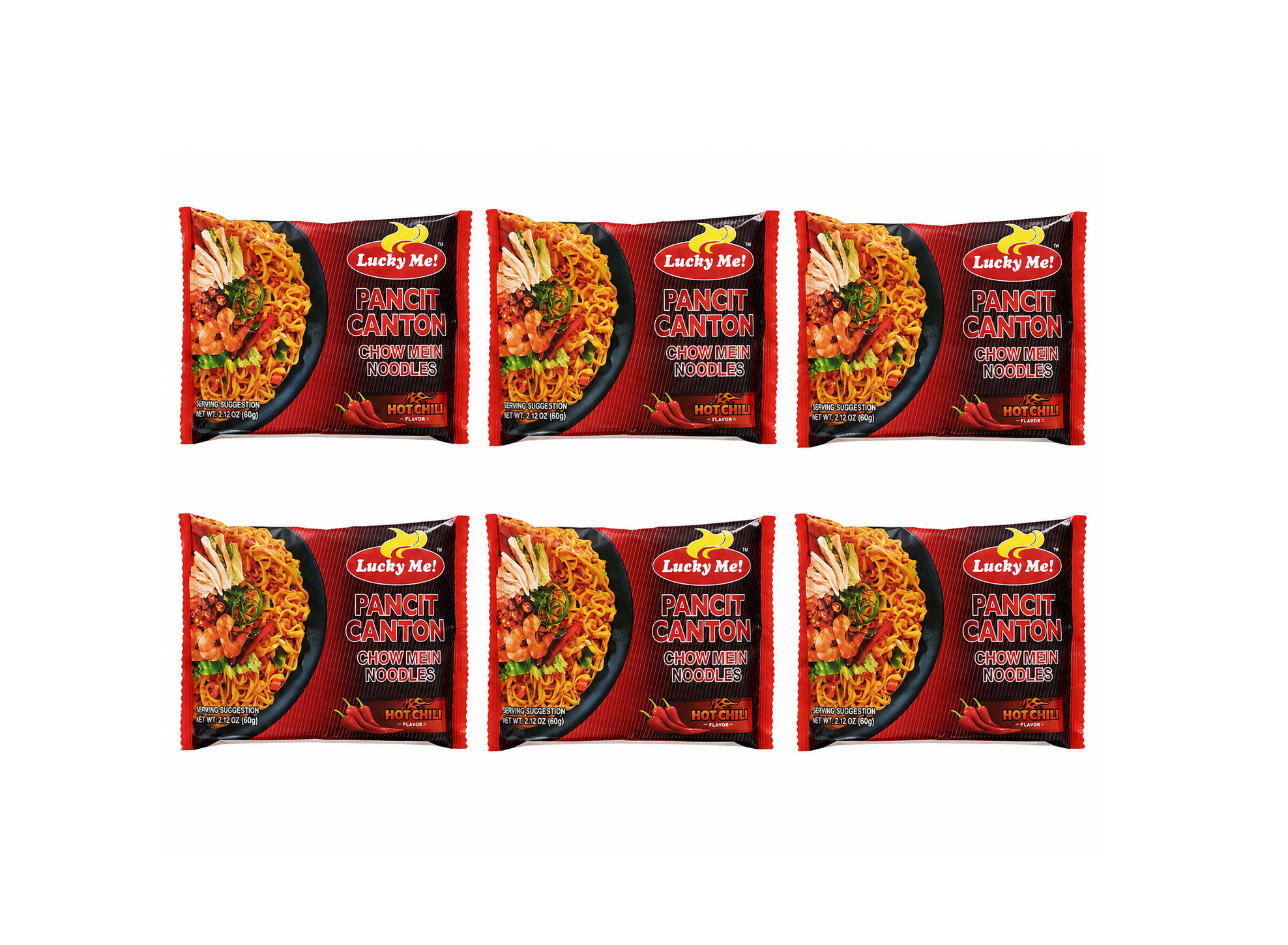 Lucky Me Pancit Canton Hot Chili - 6pcs/pack