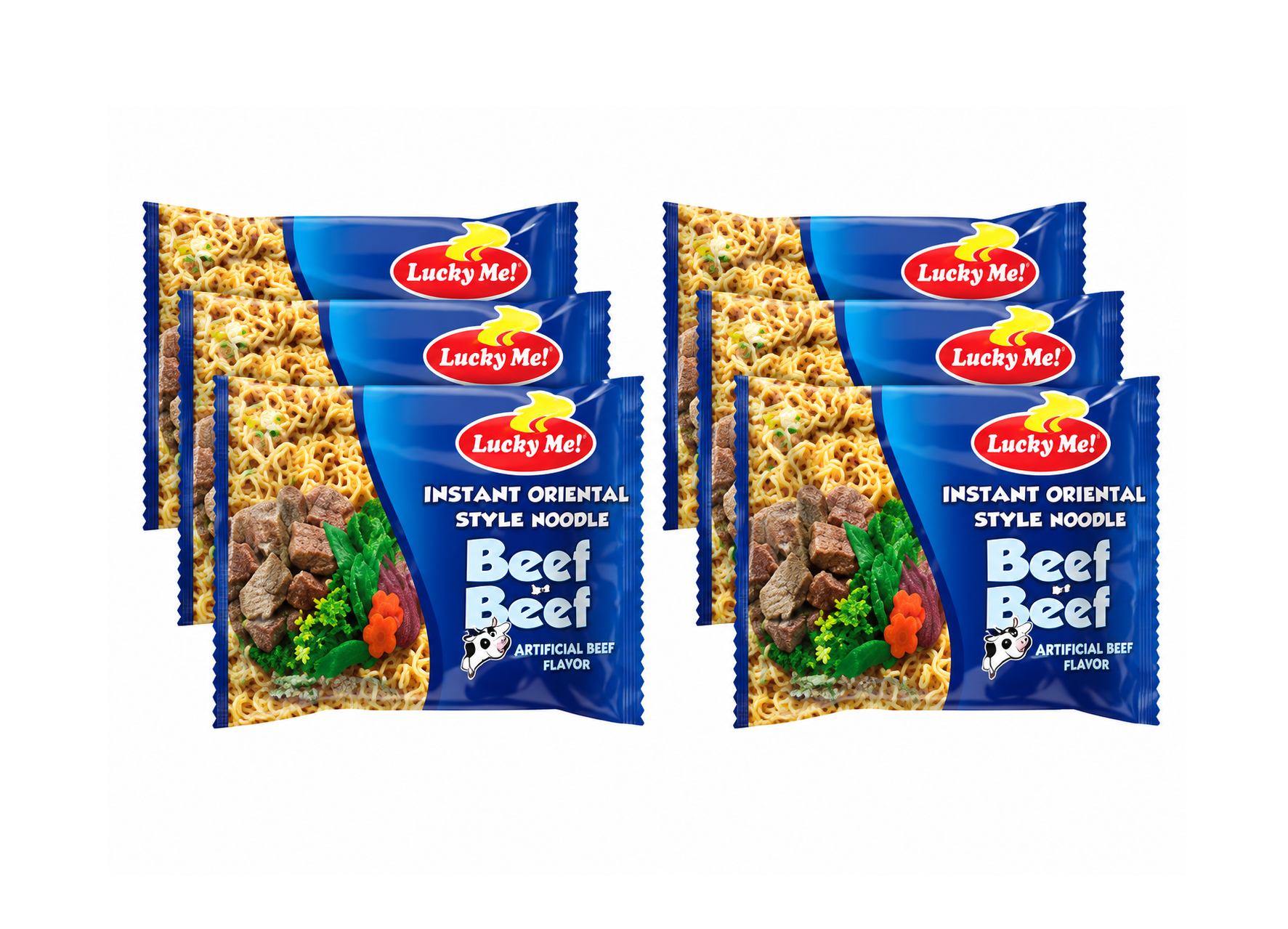 Lucky Me Beef na Beef Mami Flavor - 6 x 55g