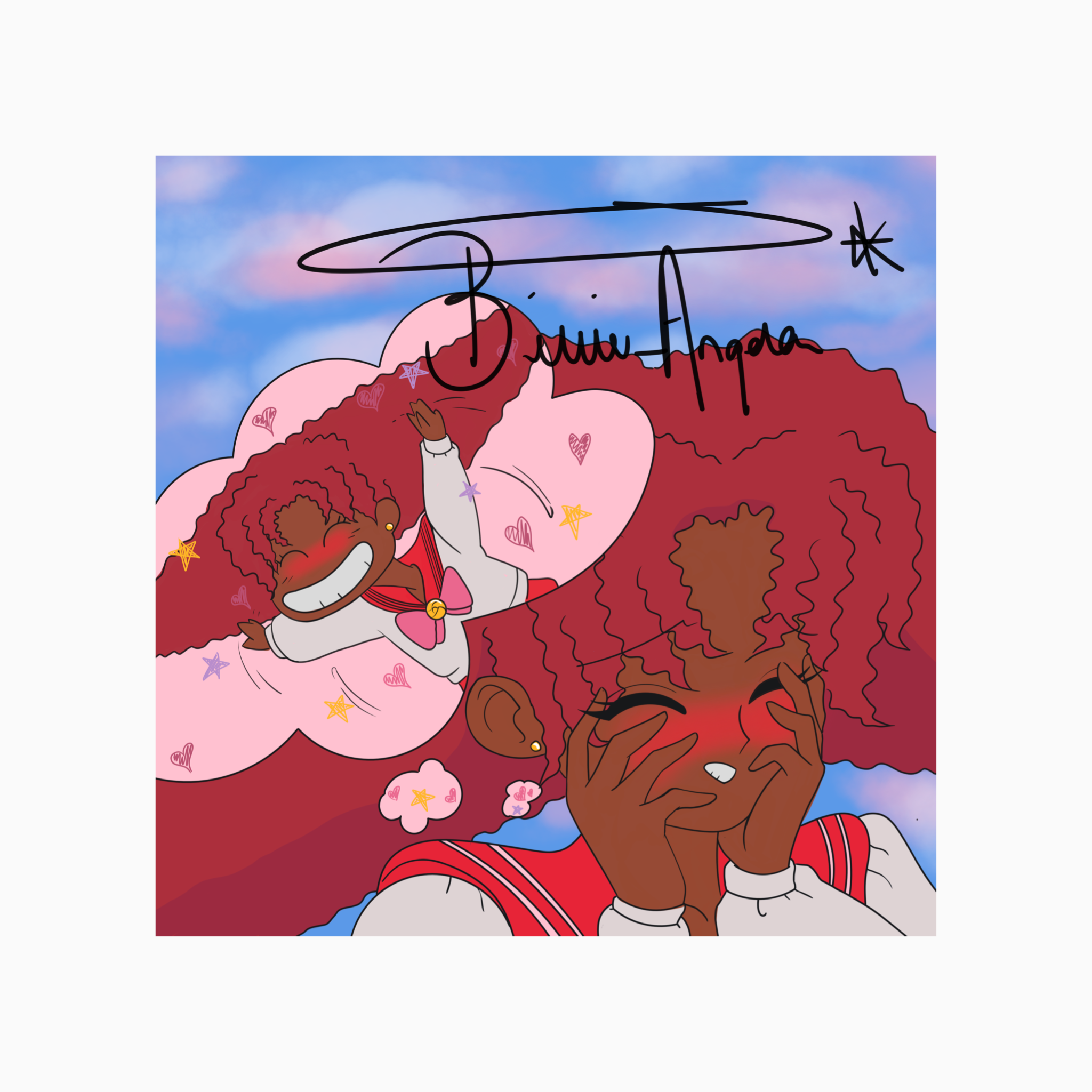 crushin' blushin' magical girl print