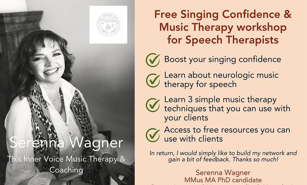 Singing Confidence & Music Therapy for Speech Therapists