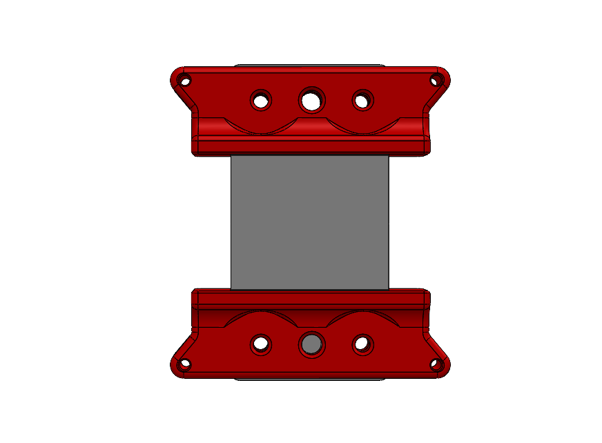 Thumbnail: Gust Lock, Straight - Three Holes with Ears, General Purpose, Two Half Pieces