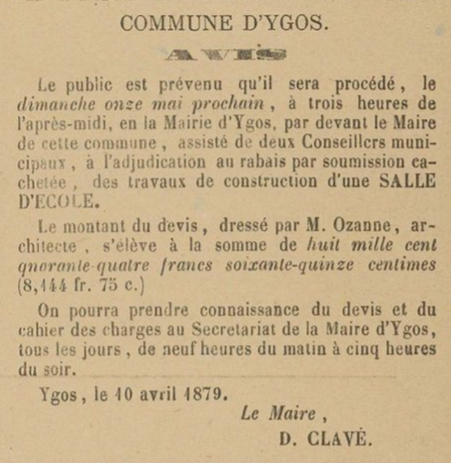 Ygos-Saint Saturnin (1879)