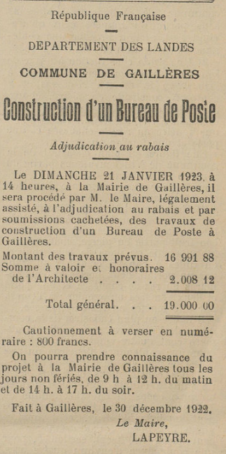 Gaillères (1922)