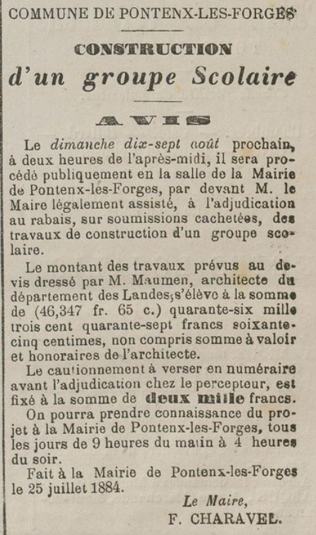 Pontenx les Forges (1884)