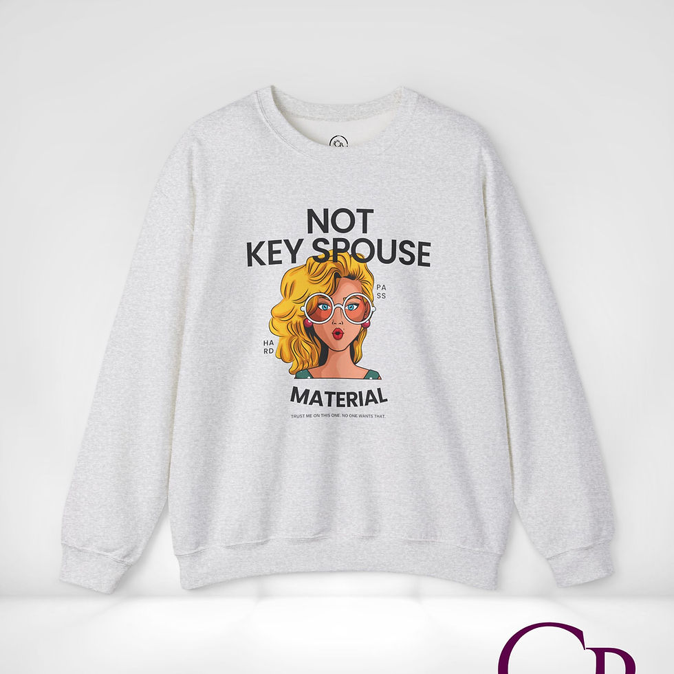 Thumbnail: Not Key Spouse Material Pullover Crewneck Sweatshirt