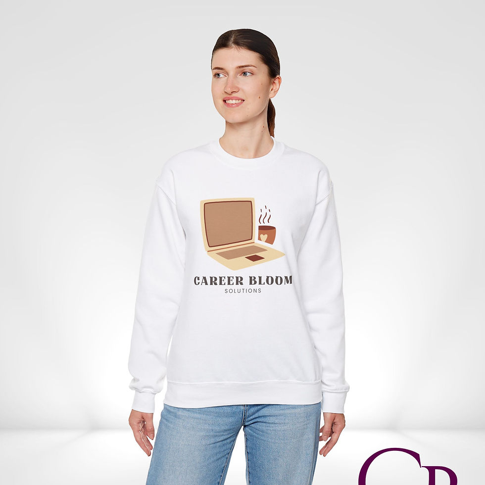 Thumbnail: Cozy Career Bloom Crewneck Pullover Hoodie 