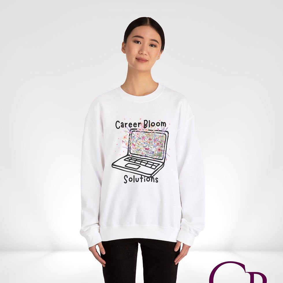 Thumbnail: Laptop Bloom Career Crewneck Pullover Sweatshirt 