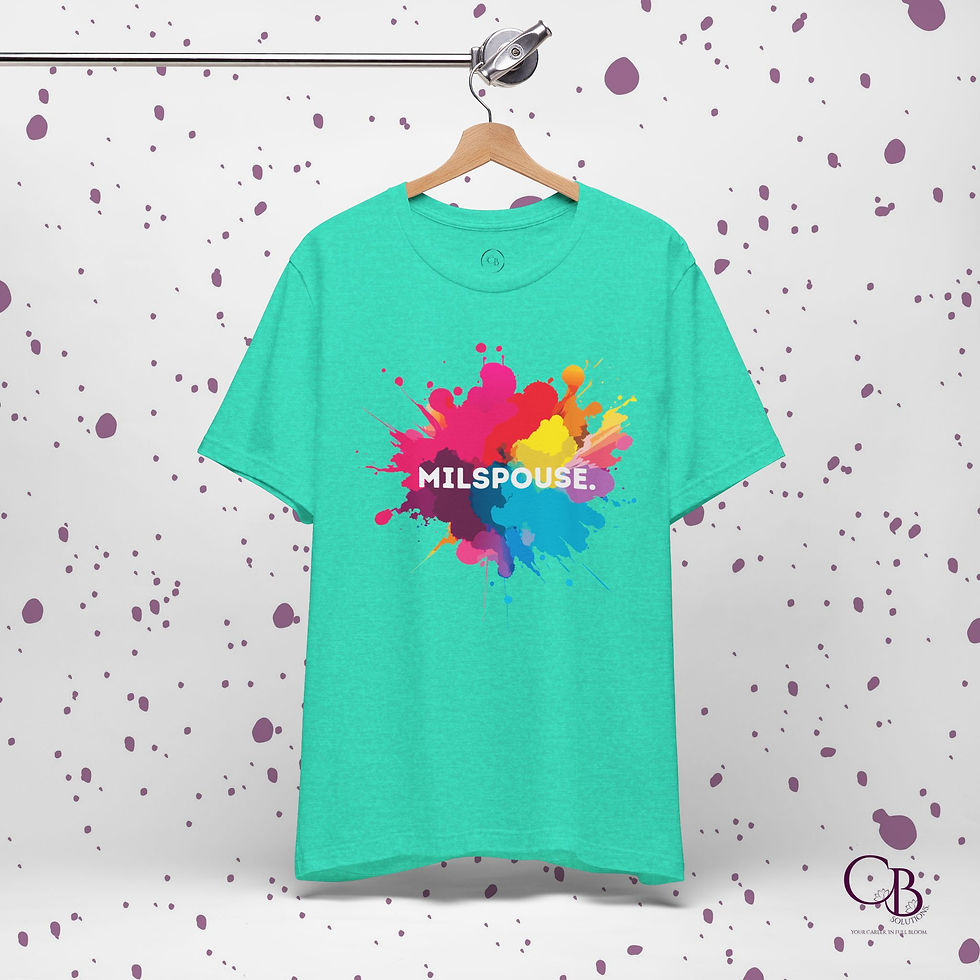 Thumbnail: Milspouse Splatter Short Sleeve Crewneck Tee 