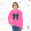 Thumbnail: Kid's Bow Pullover Crewneck Sweatshirt 