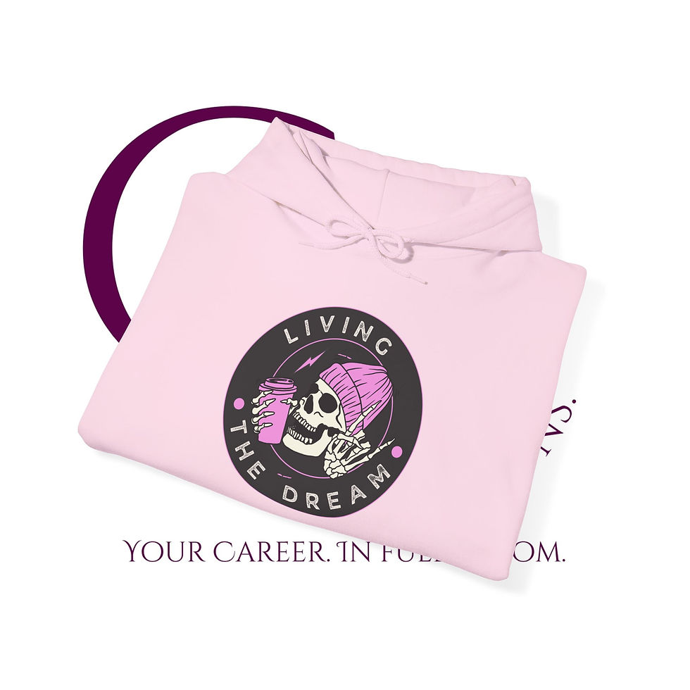 Thumbnail: Living the Dream Unisex Hooded Sweatshirt - Casual Comfort
