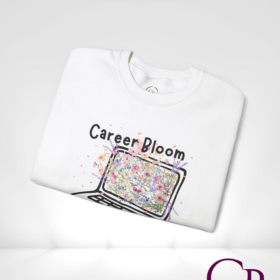 Thumbnail: Laptop Bloom Career Crewneck Pullover Sweatshirt 