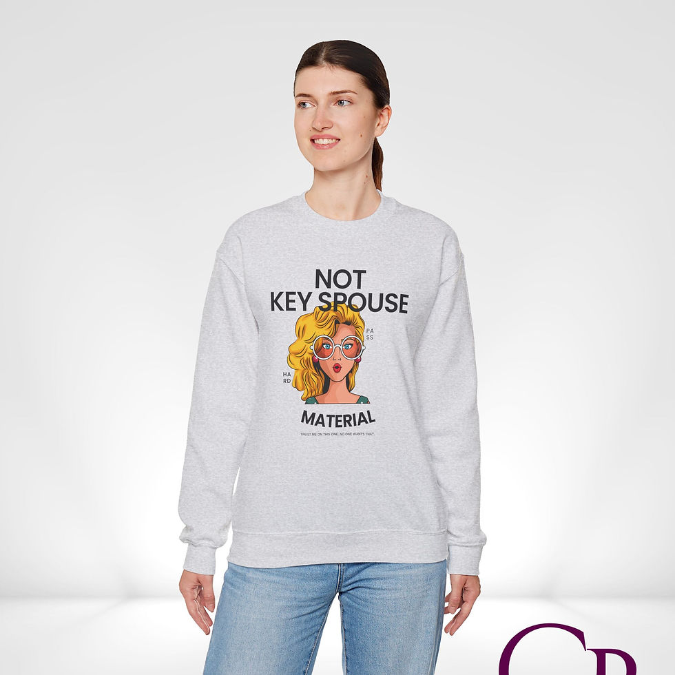 Thumbnail: Not Key Spouse Material Pullover Crewneck Sweatshirt