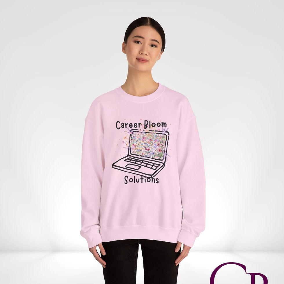 Thumbnail: Laptop Bloom Career Crewneck Pullover Sweatshirt 