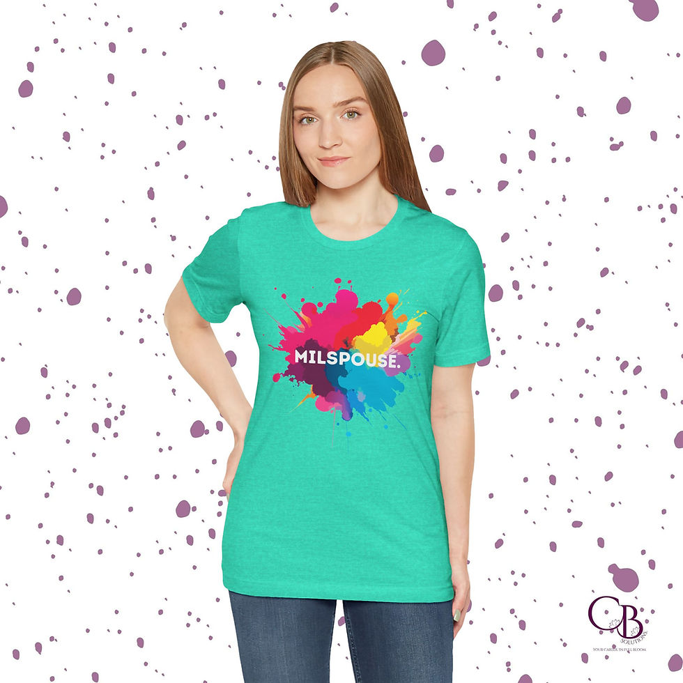 Thumbnail: Milspouse Splatter Short Sleeve Crewneck Tee 