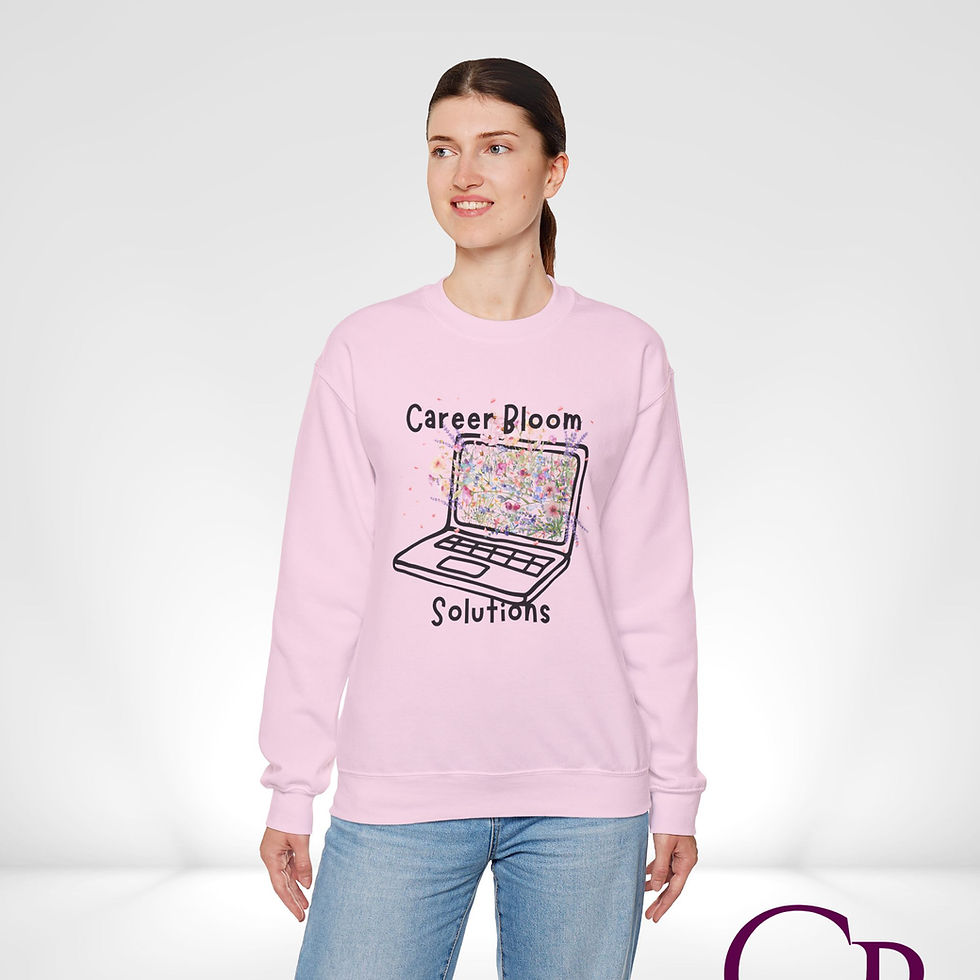 Thumbnail: Laptop Bloom Career Crewneck Pullover Sweatshirt 