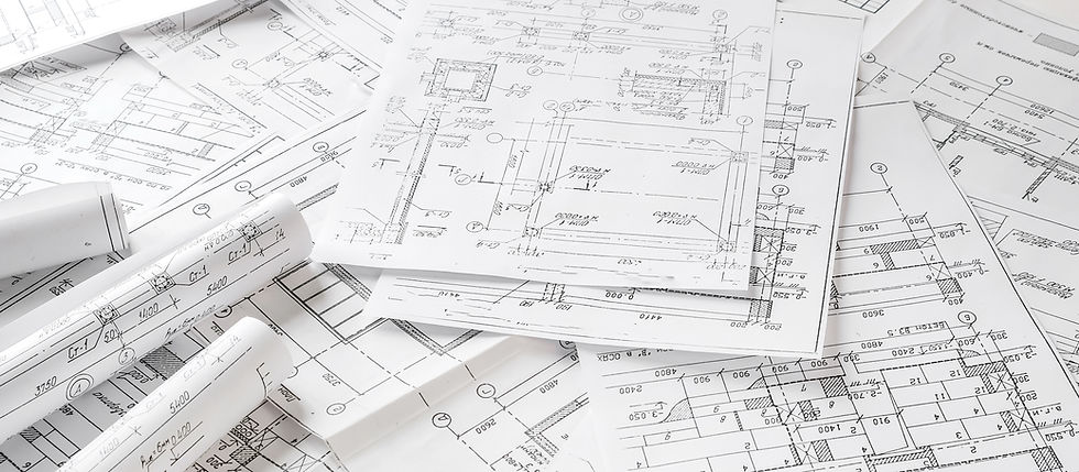 Architects concept, engineer architect designer freelance work on start-up project drawing