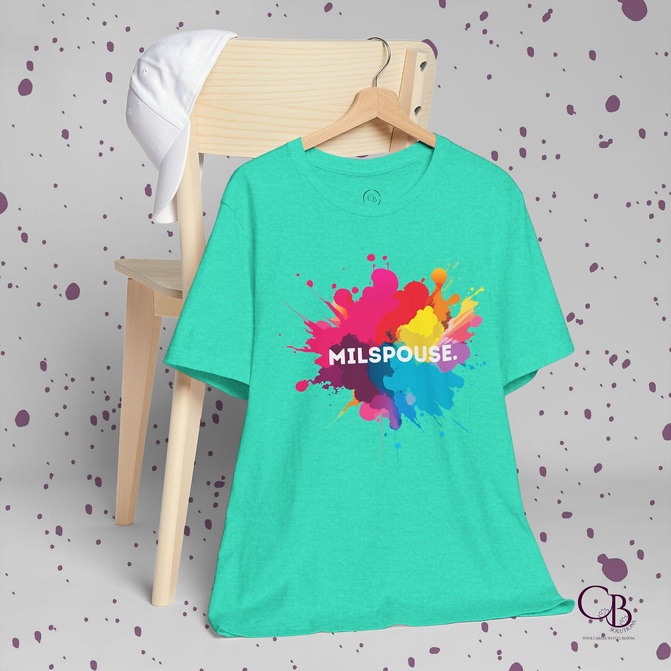 Thumbnail: Milspouse Splatter Short Sleeve Crewneck Tee 