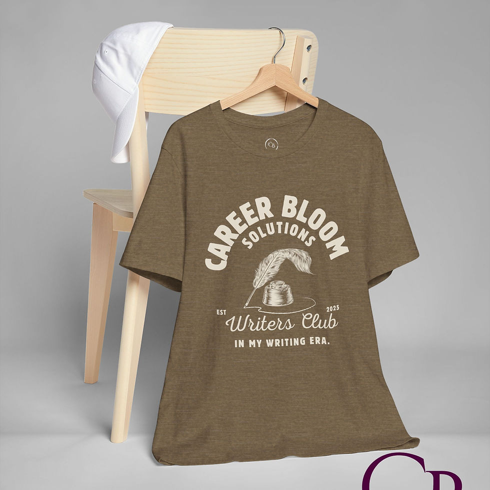 Thumbnail: Career Bloom Writers Club Short Sleeve Crewneck Tee