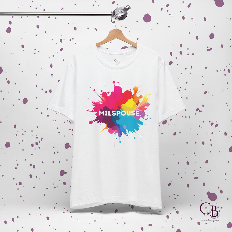 Thumbnail: Milspouse Splatter Short Sleeve Crewneck Tee 