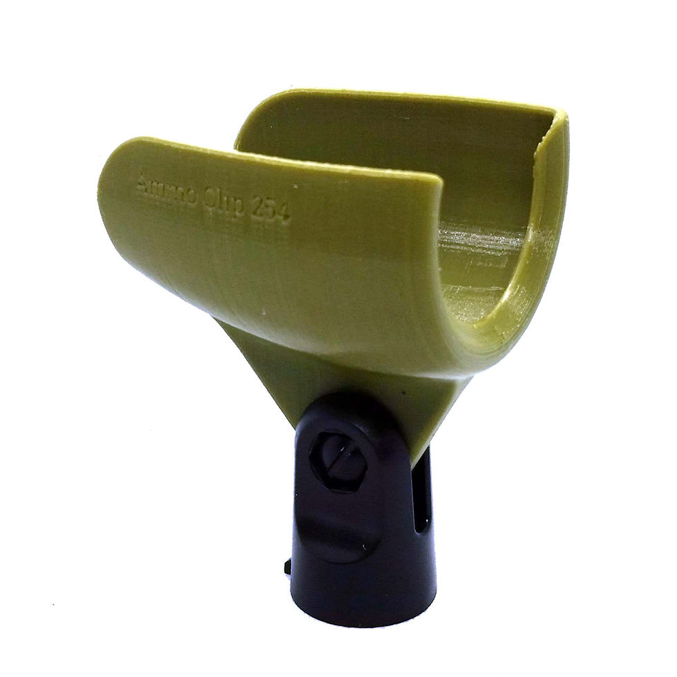Thumbnail: Ammo Clip 254:  Bullet Microphone Holder