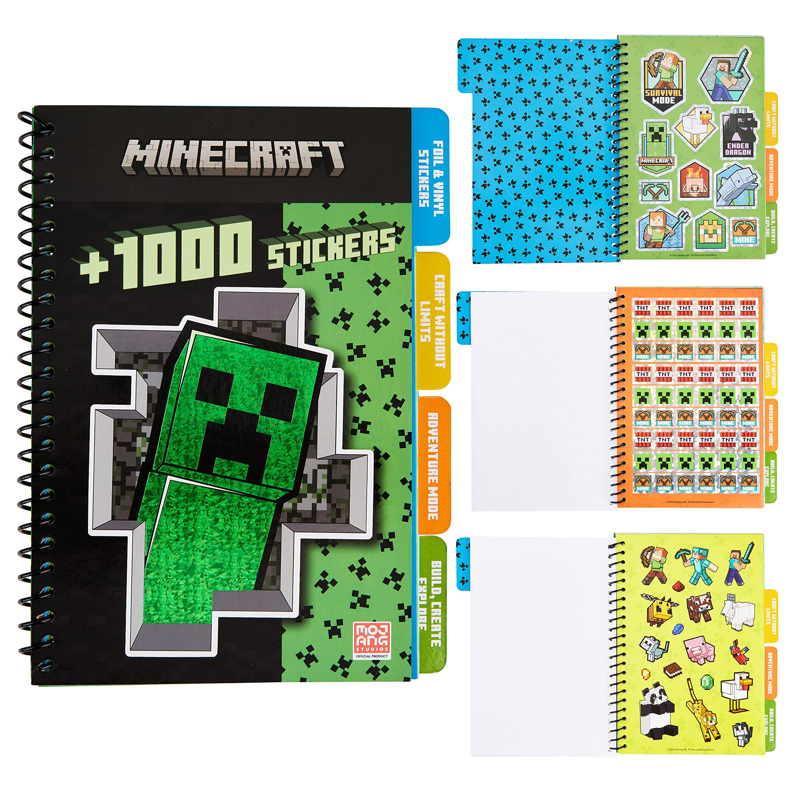 Minecraft Sticker Book for Kids with 28 Sticker Sheets Over 1000 Stickers Creepe