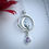 Thumbnail: Held by nature - Solid Australian boulder opal necklace with crescent moon and leaf. Eco sterling silver nature necklace.