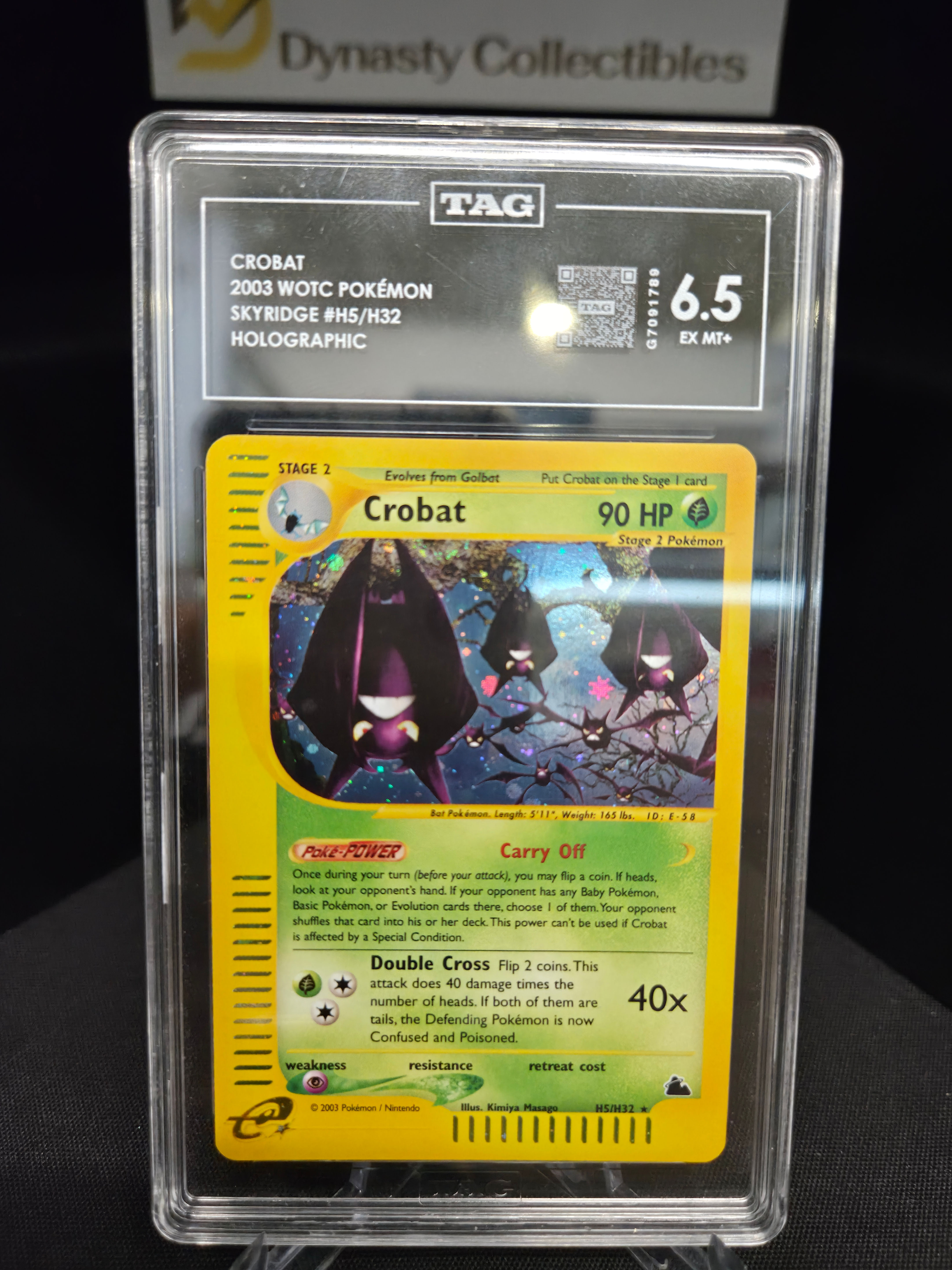 TAG 6.5 Pokemon Skyridge Holo Crobat