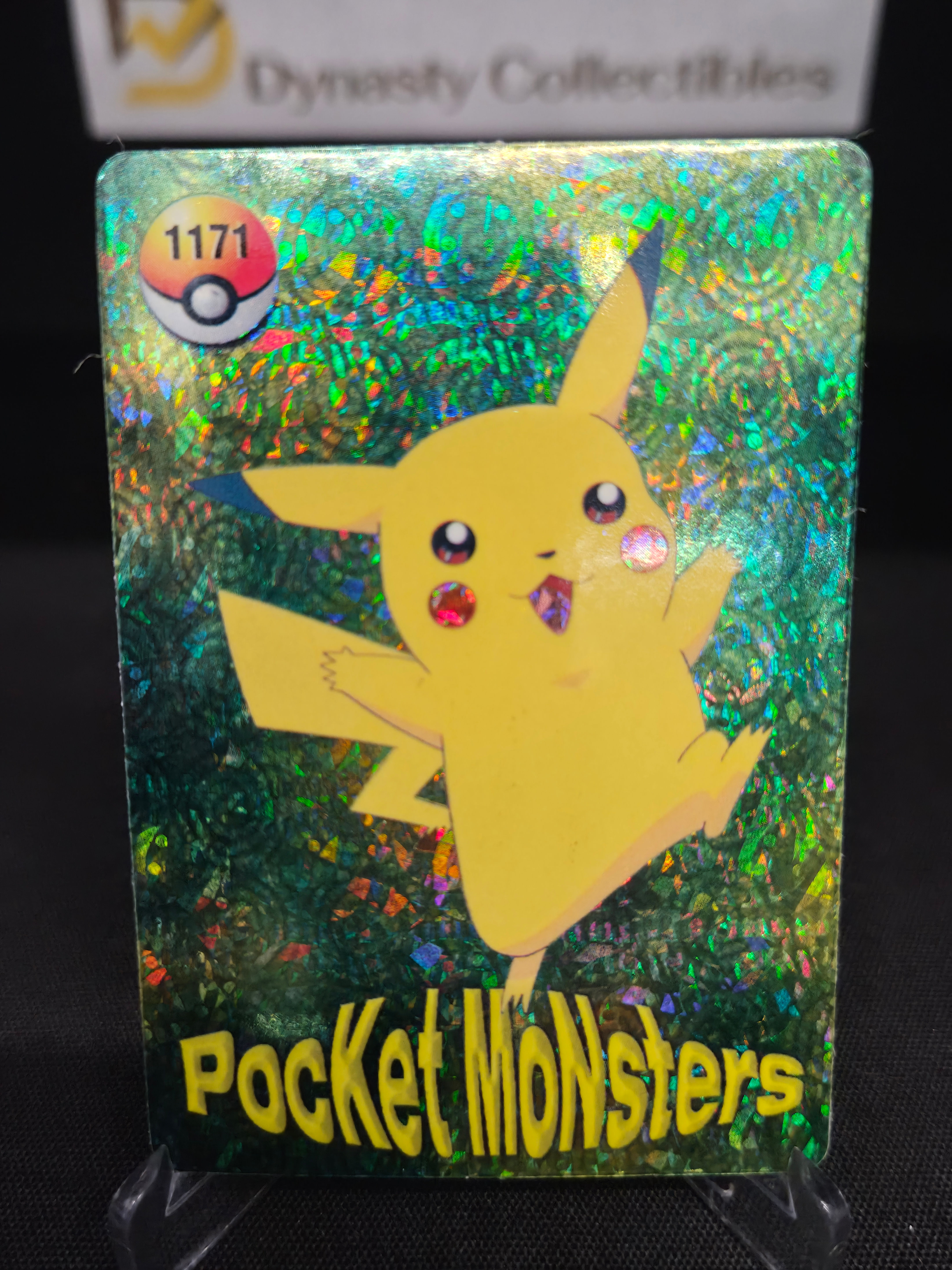 Pokemon Pocket Monster Vending Machine Prism Sticker Holo Pikachu #1171