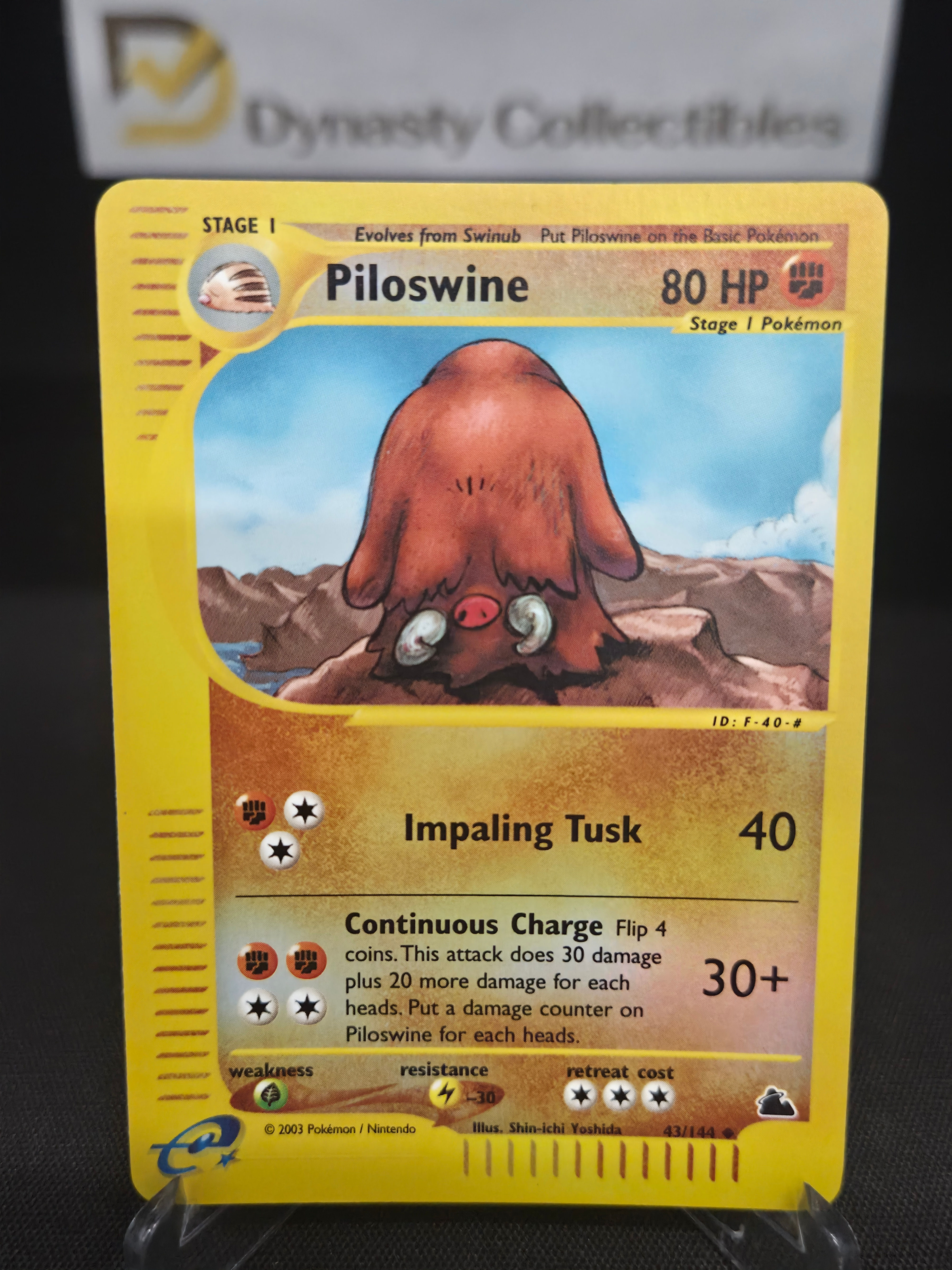 Pokemon Skyridge Reverse Holo Piloswine