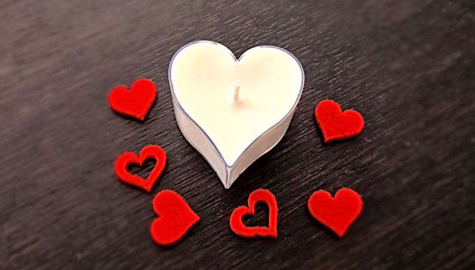 Herz - Teelichter aus Sojawachs (EU)