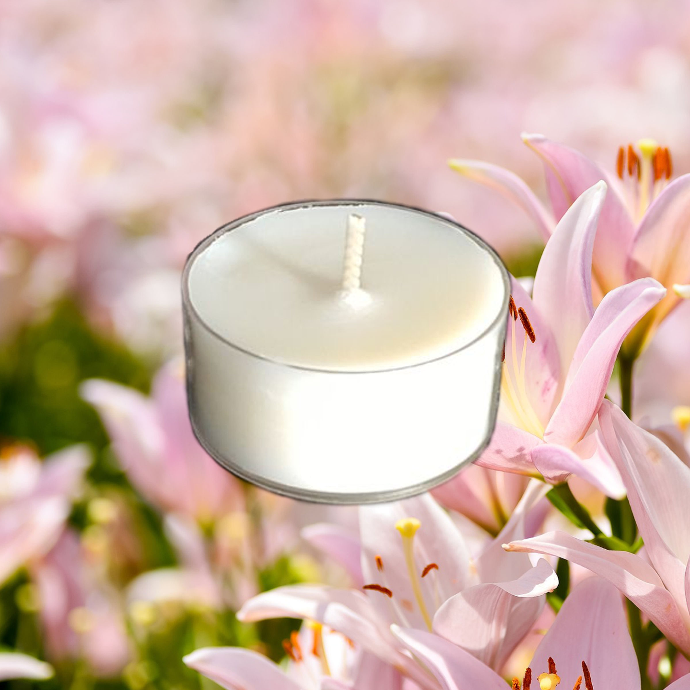 Bio Duft-Teelichter Schmetterlingslilie & Ylang Ylang 5h Stunden