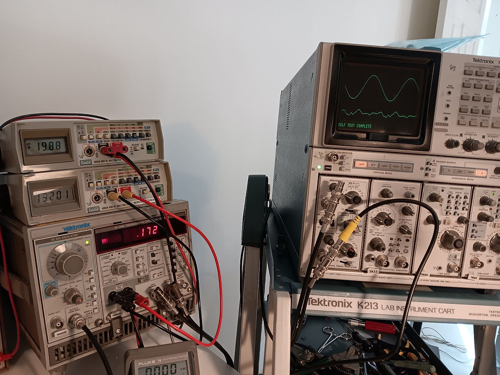 21.8 watts, 13.2V @ 8 ohms, THD of 0.172%. Pretty good for two 6P43P tubes